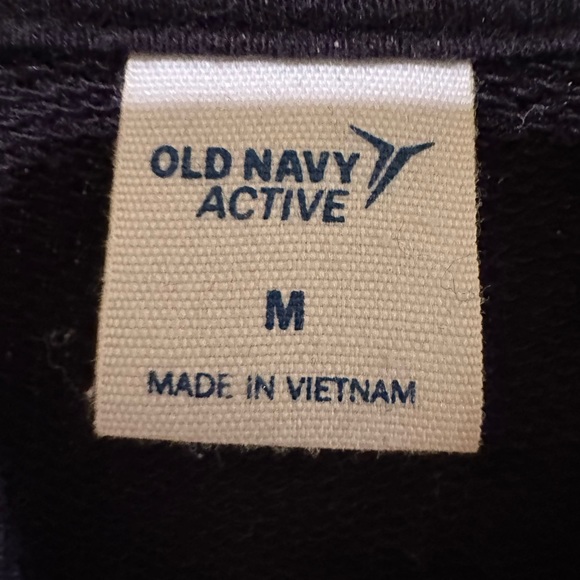 Old navy active black sweater open front with canvas tie - Picture 2 of 4